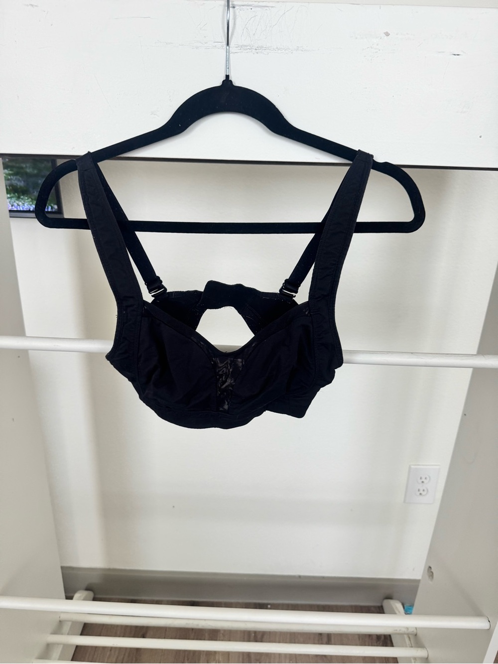 lululemon athletica Black Support Bra with Lace Detail